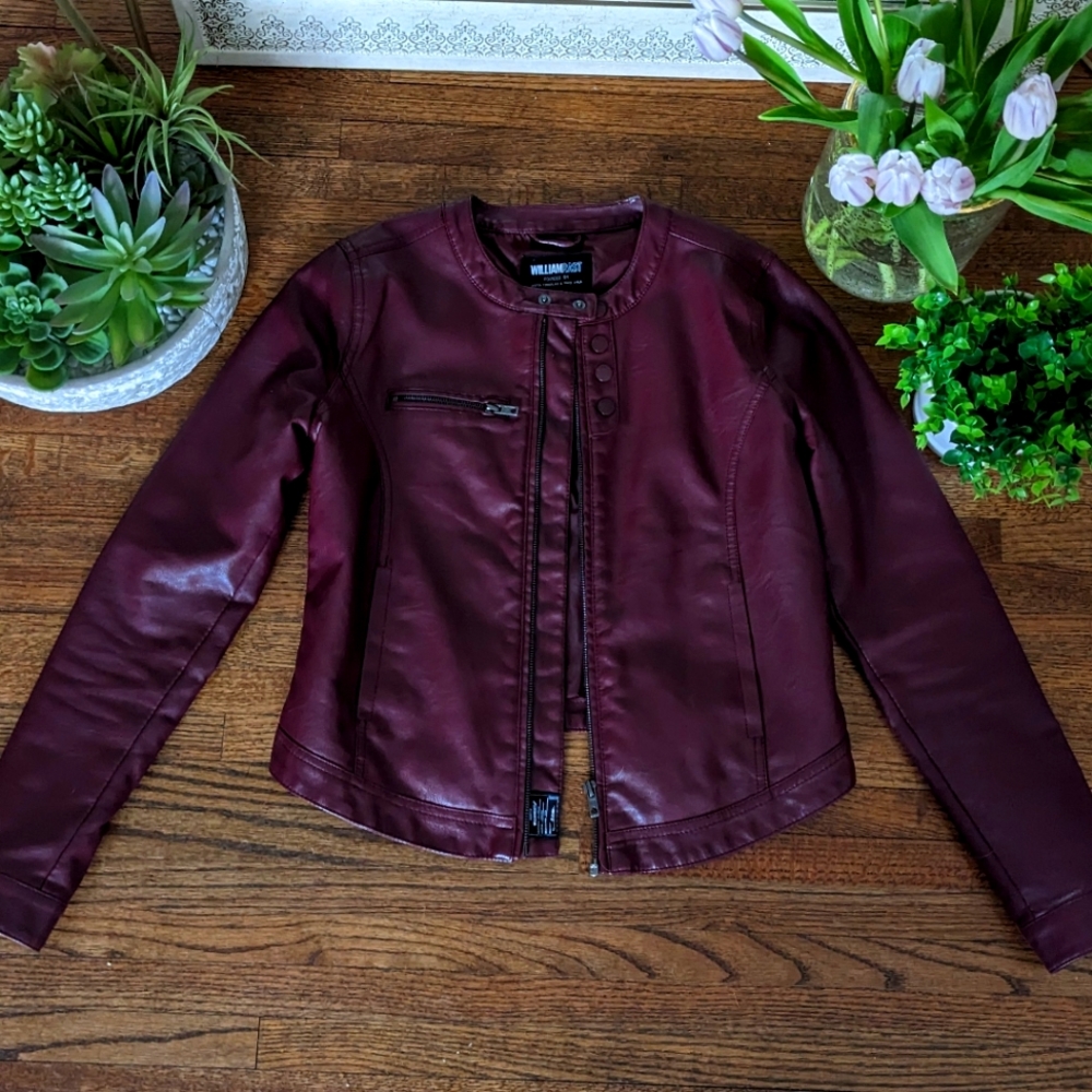Oxblood biker jacket